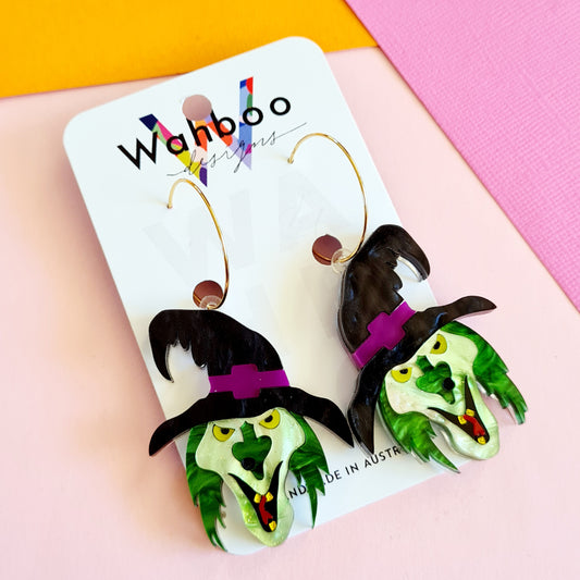 Halloween Witch Dangle Earrings