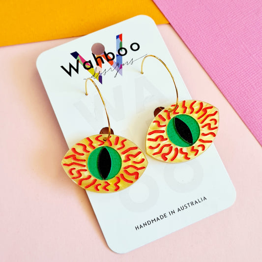 Halloween Monster Eye Dangle Earrings