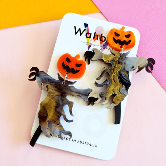 Halloween Scarecrow Dangle Earrings