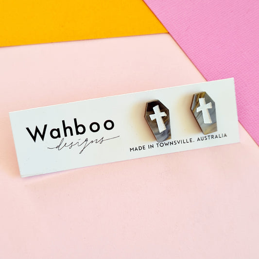 Halloween Coffin Stud Earrings