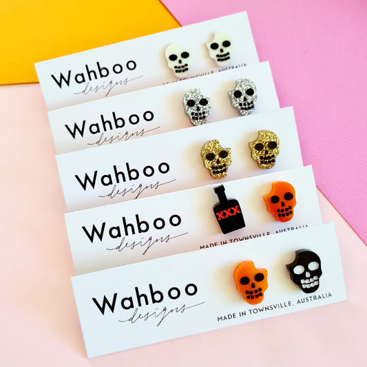 Halloween Skull Stud Earrings