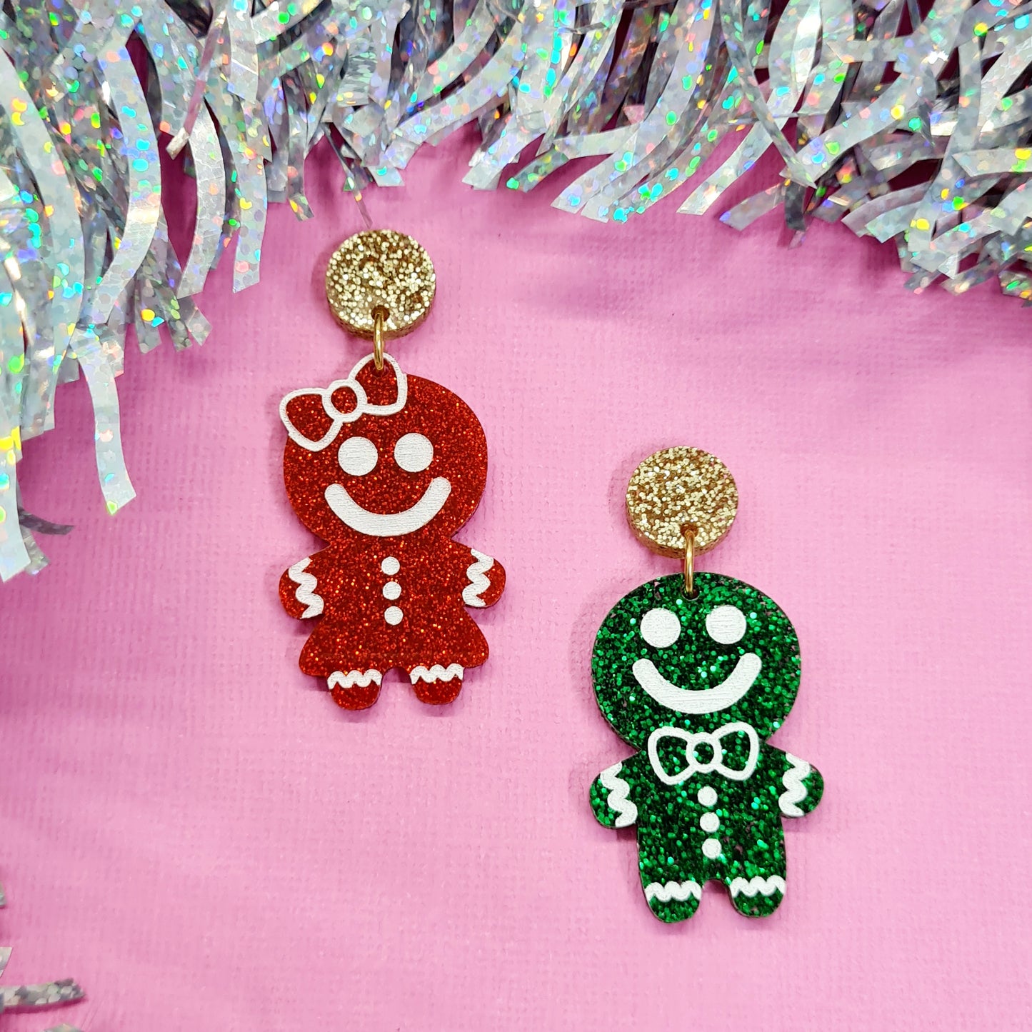 Christmas Gingerbread Dangle Earrings