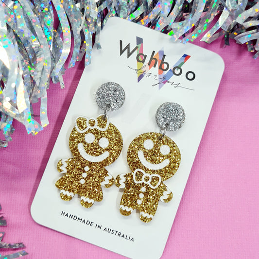 Christmas Gingerbread Dangle Earrings