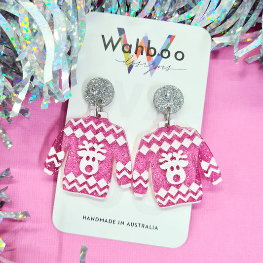 Christmas Ugly Sweater Dangle Earrings