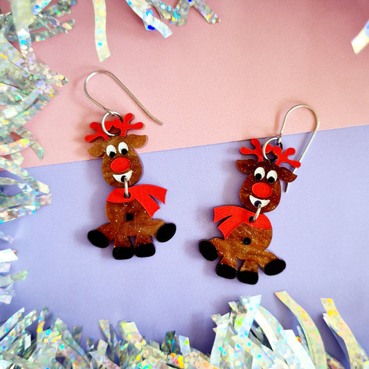 Christmas Farm Animals Dangle Earrings