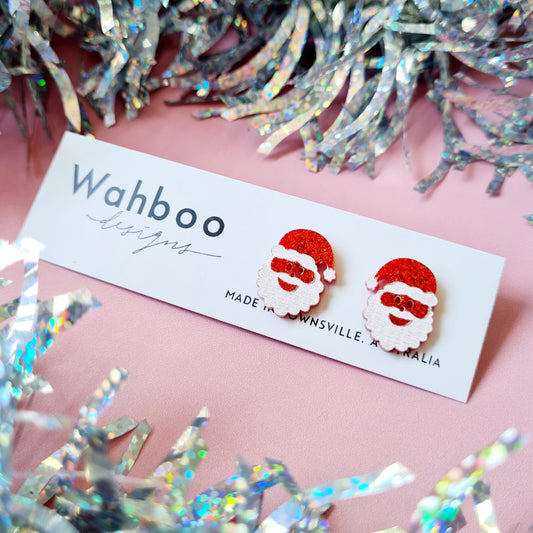 Christmas Santa Face Stud Earrings