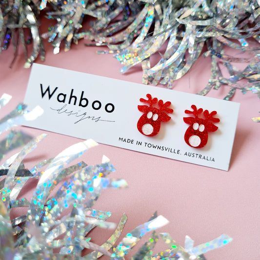 Christmas Rudolph Stud Earrings