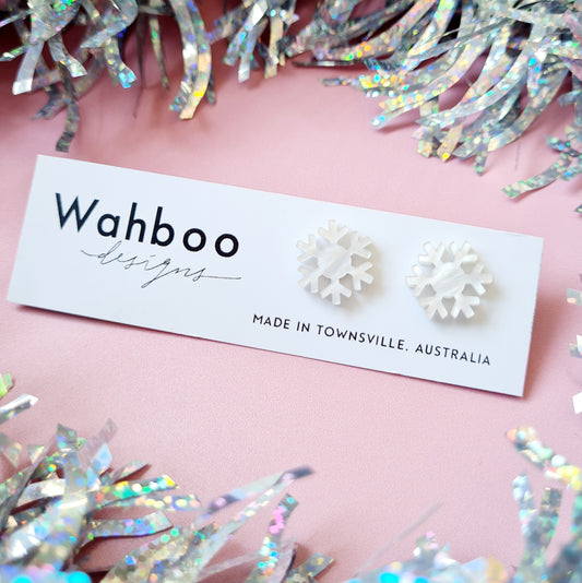 Christmas Snowflake Stud Earrings