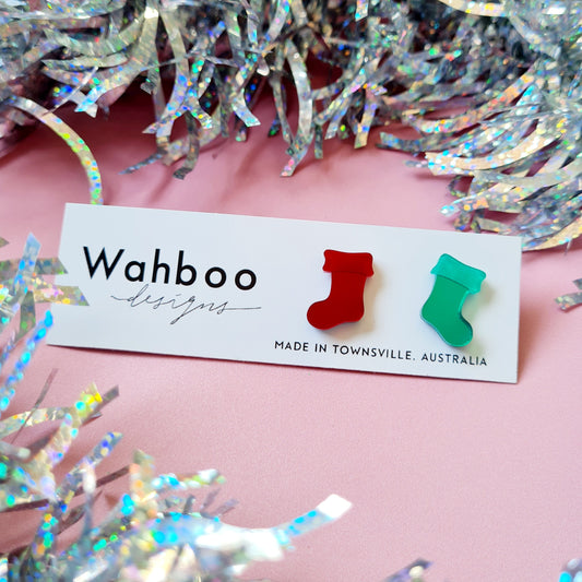 Christmas Stocking Stud Earrings