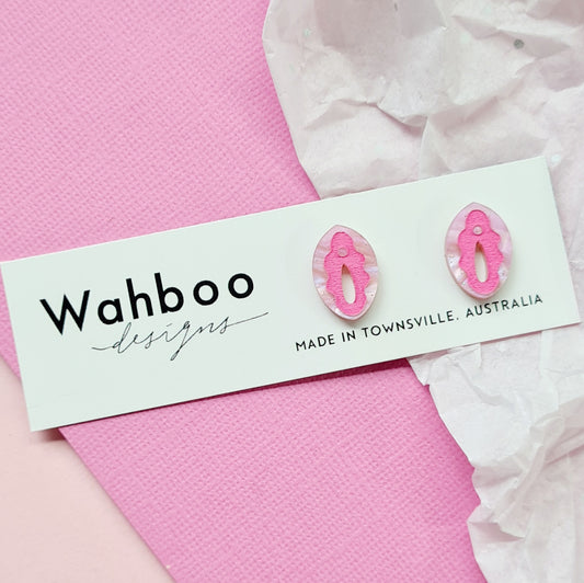 Vagina Stud Earrings