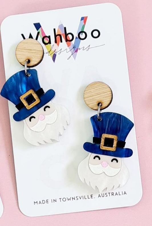 Leprechaun Face Dangle Earrings