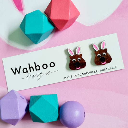 Easter Wombat Stud Earrings