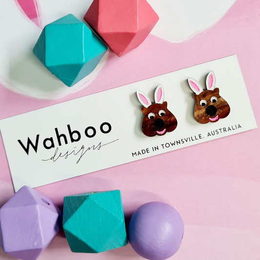 Easter Wombat Stud Earrings