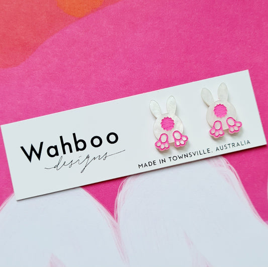 Easter Bunny Bum Stud Earrings