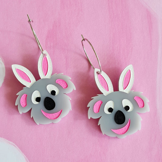 Easter Koala Dangle Earrings