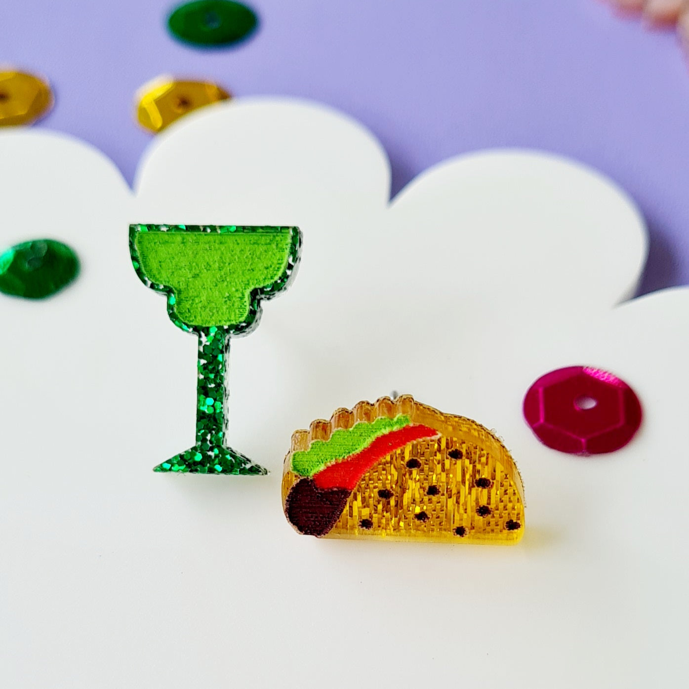 Margarita Glass Stud Earrings