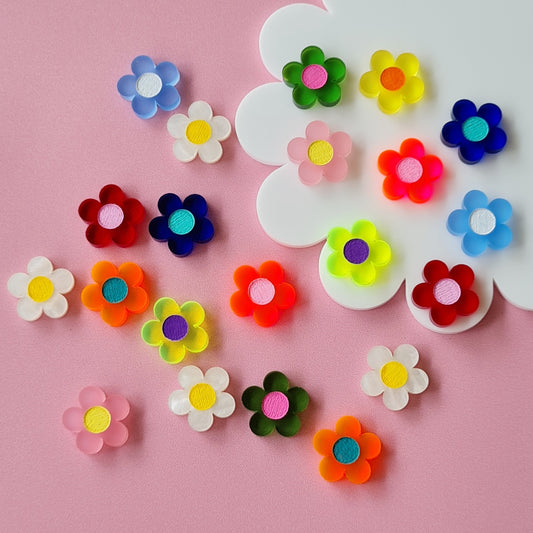 Cute Painted Flower Stud Earrings