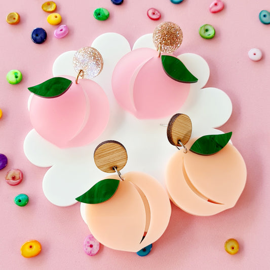 Peach Dangle Earrings