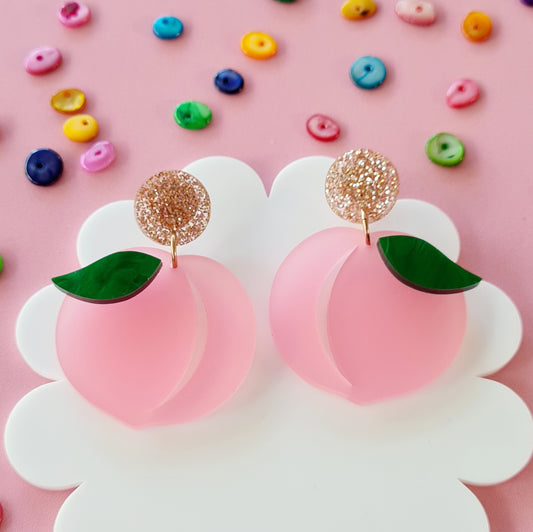 Peach Dangle Earrings