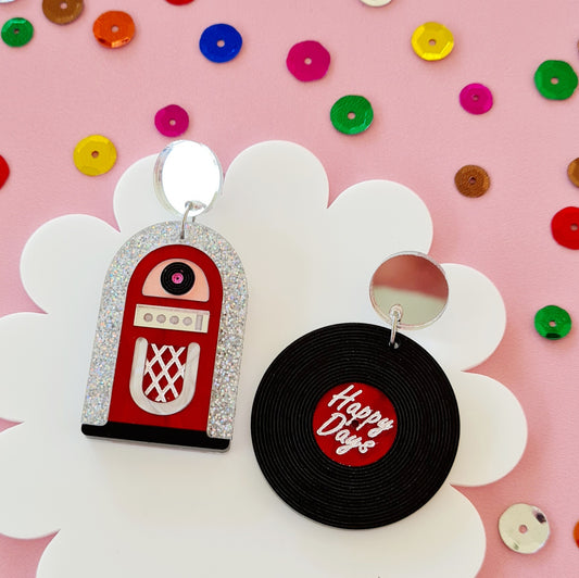 Record Vinyl Dangle Earrings