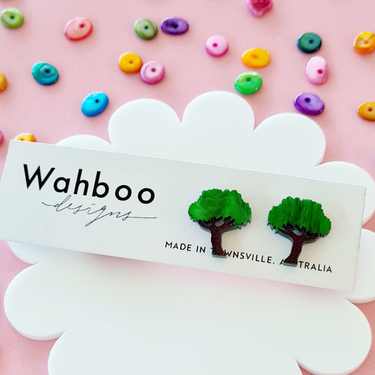 Eucalyptus Tree Stud Earrings
