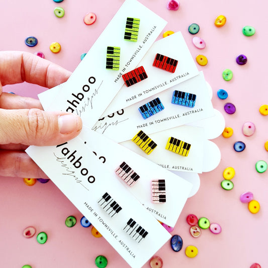 Piano Keyboard Stud Earrings