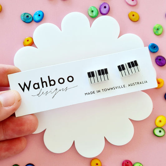 Piano Keyboard Stud Earrings