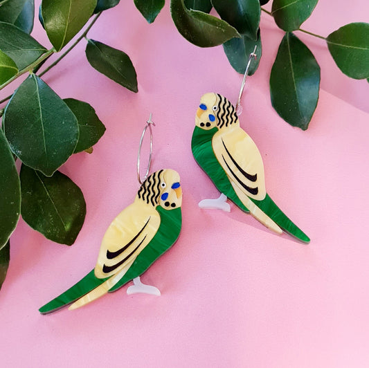 Budgerigar Dangle Earrings