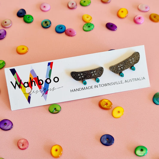 Skateboard Stud Earrings