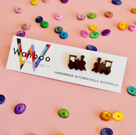 Train Stud Earrings
