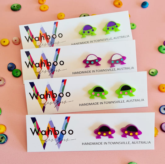 UFO Spaceship Stud Earrings