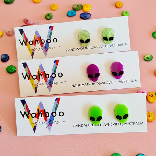 Alien Face Stud Earrings
