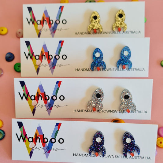 Rocketship Stud Earrings