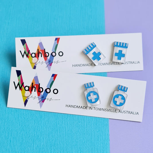 Pill Bottle Stud Earrings