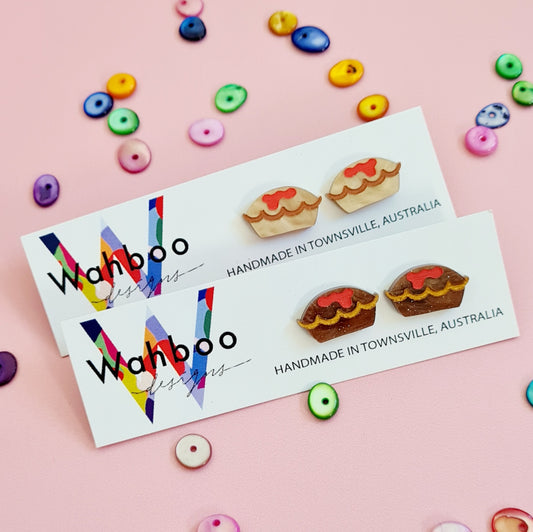 Meat Pie Stud Earrings