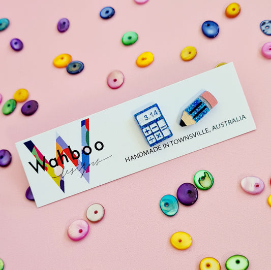 Calculator Stud Earrings