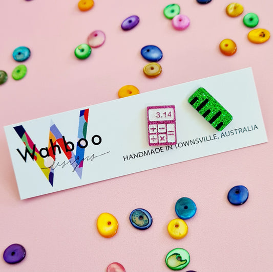 Calculator Stud Earrings