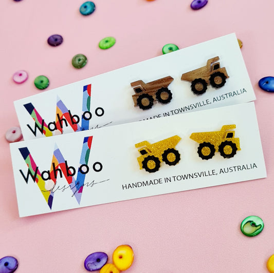 Mining Tip Truck Stud Earrings