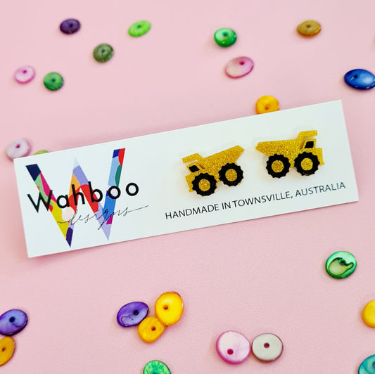 Mining Tip Truck Stud Earrings