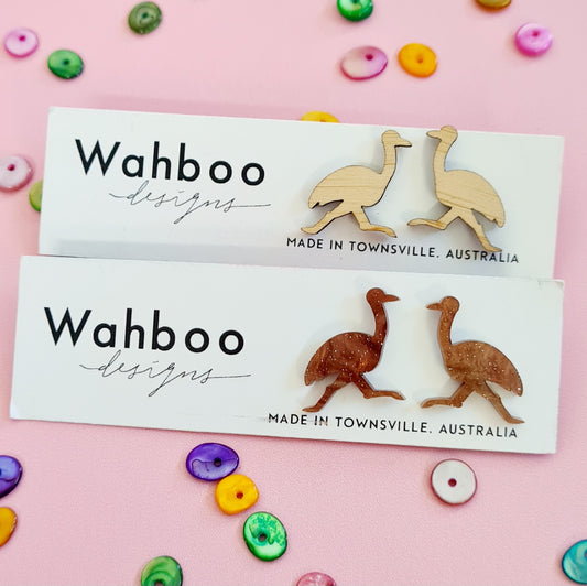 Emu Stud Earrings