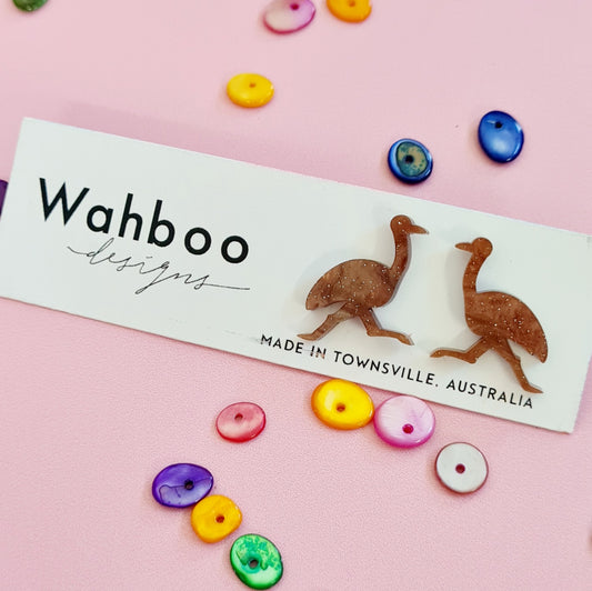 Emu Stud Earrings