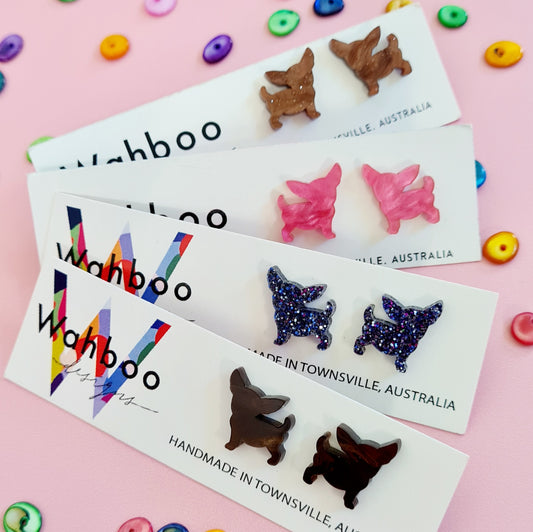 Chihauhua Dog Stud Earrings
