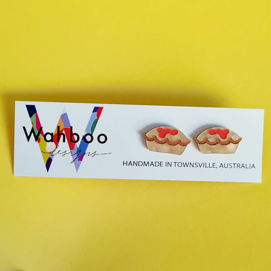 Meat Pie Stud Earrings