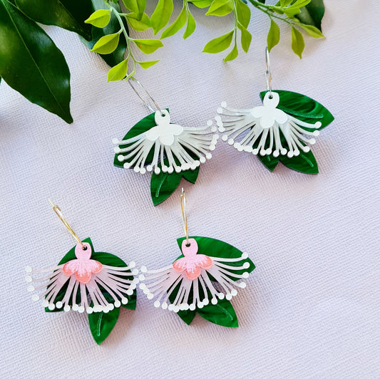 Lilly Pilly Flower Dangle Earrings