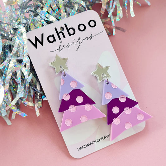 Christmas 3 Piece Tree Dangle Earrings