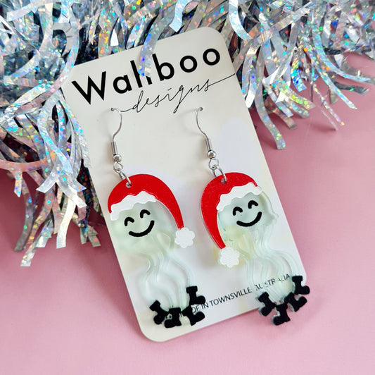 Christmas Jellyfish Dangle Earrings