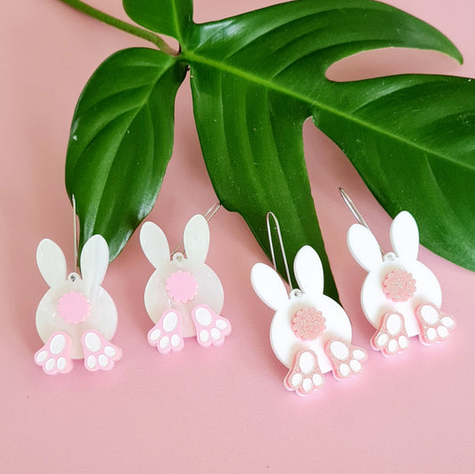 Easter Bunny Bum Dangle Earrings