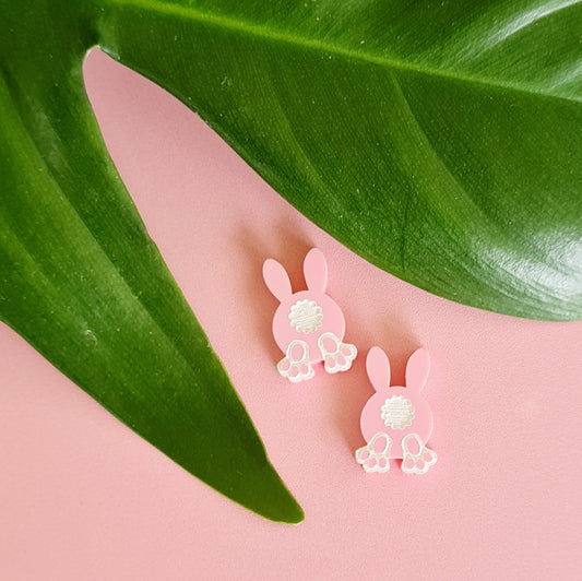 Easter Bunny Bum Stud Earrings