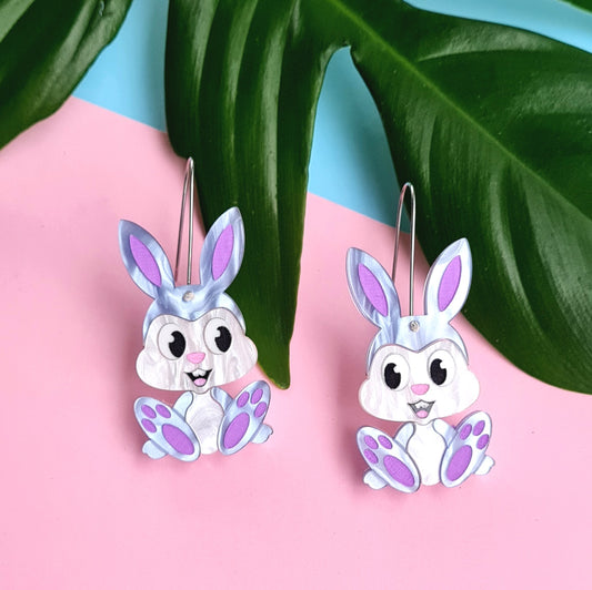 Cute Easter Bunny Dangle Earrings