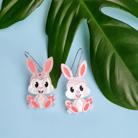 Cute Easter Bunny Dangle Earrings